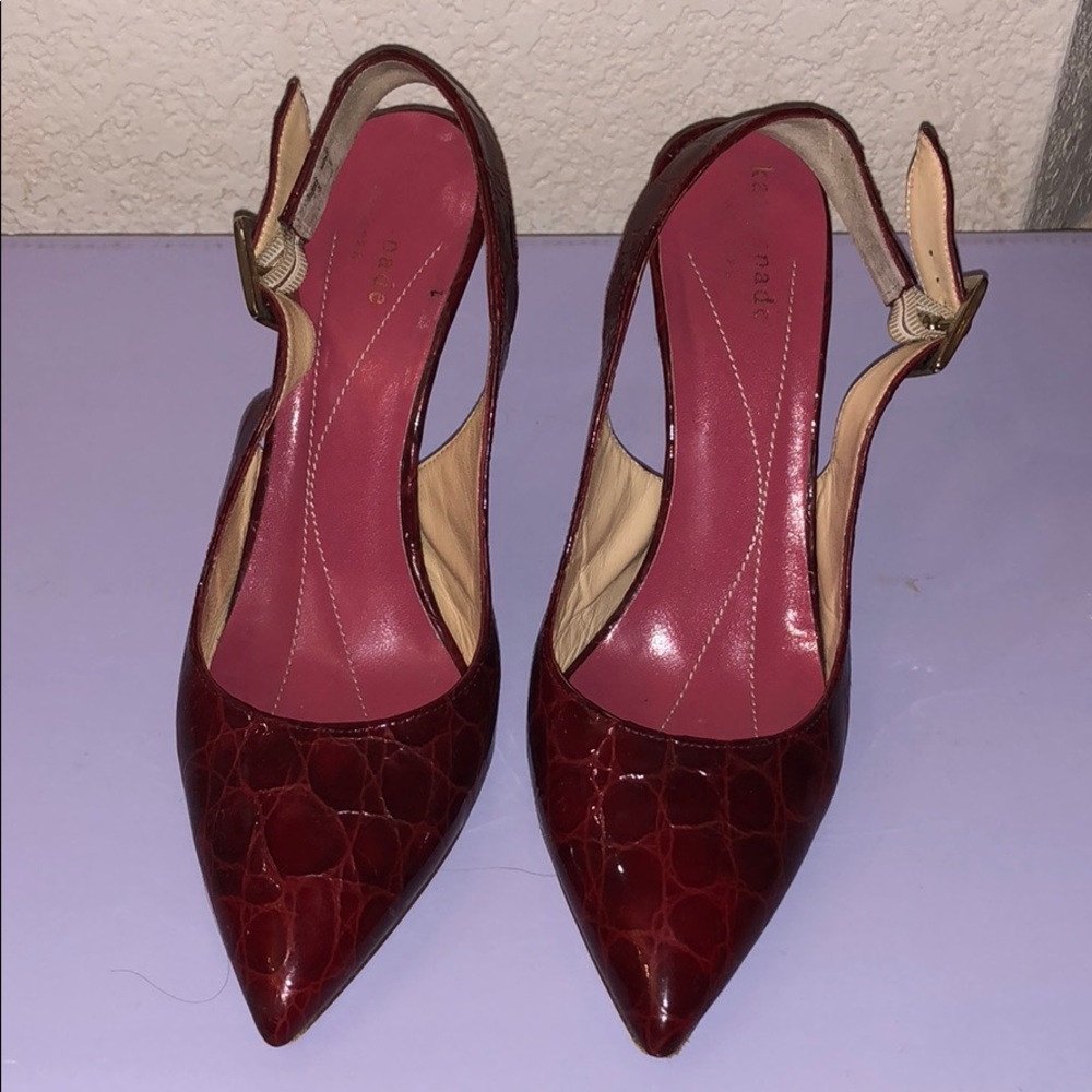 Red Kate Spade Slingbacks